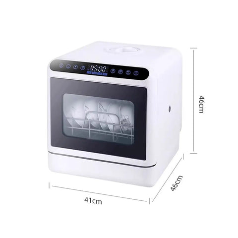 Slick Portable Countertop Dishwasher Fully Automatic Mini Appliance With Rapid Dry Cycle And Smooth Touch Interface for compact spaces.