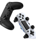 Two Pack Wireless Controllers For PS4 Pro And Slim Black White Color With Dual Vibration, 6 Axis Motion, Touch Pad, Share Button, Light Bar