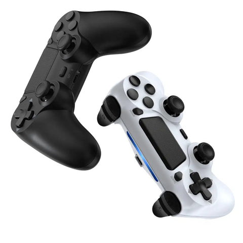Two Pack Wireless Controllers For PS4 Pro And Slim Black White Color With Dual Vibration, 6 Axis Motion, Touch Pad, Share Button, Light Bar