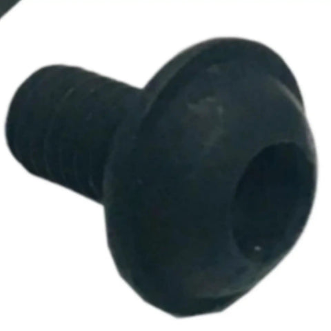 Flange Blade Bolt Kit Black Replacement Parts Metal For Tough As Nails Blade Attachment, Heavy Duty Fasteners To Secure Flanges, Model 14-46-2075, Compatible With Broad Range Of Flange And Blade Setups. Black metal flange bolt close-up, threaded fastener