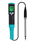 Front view of 2 In 1 Soil EC And Temperature Meter With IP67 Waterproof Probe Portable Digital EC Tester For Gardeners And Farmers ATC