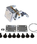 Premium Heavy Duty Front Left Upper And Lower Door Hinge Set Slick Bolt On Swap For Cars And Trucks Easy Diy Upgrade No Sweat Installation Rugged Steel Complete Direct Fit Hardware with bolts and plates.