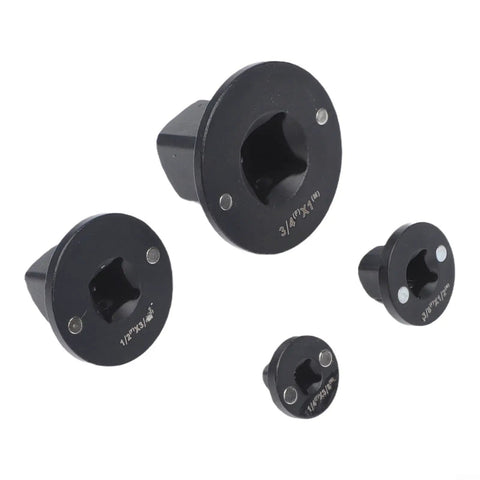 4 Piece Low Profile Socket Adapter Set For Impact Reducers 1/4 To 3/4 Inch Drive Heat Treated Steel Magnetic Non-Slip Kit, four adapters