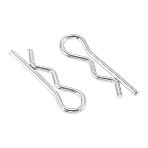Heavy Duty Zinc Plated Carbon Steel Cotter Pin R Clips, close-up view of durable quick release design