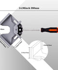 4-Piece Corner Clamp Set, Right Angle 90 Degree Woodworking Clamps With Adjustable Swing Jaw, Aluminum Alloy Frame