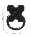 Black Round Drop Ring Cabinet Pull Handles 4 Pack Vintage Antique Drawer Pulls For Bookshelf Wardrobe And TV Cabinets Built To Last Durable Zinc Alloy Hardware With Smooth Black Finish Anti Rust Wear Resistant Easy To Install