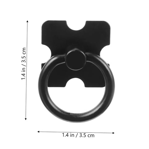 Black Round Drop Ring Cabinet Pull Handles 4 Pack Vintage Antique Drawer Pulls For Bookshelf Wardrobe And TV Cabinets Built To Last Durable Zinc Alloy Hardware With Smooth Black Finish Anti Rust Wear Resistant Easy To Install