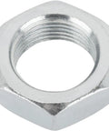 Left Hand 11/16 Inch 18 NF Jam Nuts, Heavy Duty Locknuts for Rod Ends, Tie Rods and Heim Joints, Thin Profile for Extra Thread Length, Zinc Plated Steel, Rust Resistant, Pack of 6 for Easy Replacements, zinc-plated left-hand jam nut