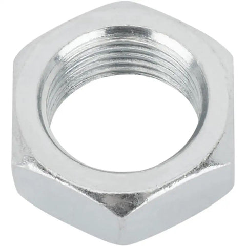 Left Hand 11/16 Inch 18 NF Jam Nuts, Heavy Duty Locknuts for Rod Ends, Tie Rods and Heim Joints, Thin Profile for Extra Thread Length, Zinc Plated Steel, Rust Resistant, Pack of 6 for Easy Replacements, zinc-plated left-hand jam nut