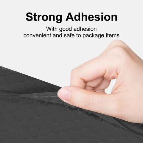 Close-up of hand sealing Padded Bubble Mailers 5 By 8.6 Inches, 50 Pack Self Seal Envelopes With Extra Thick Padding