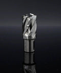 Front view: Oscarbide annular cutter with Weldon shank, 15/16 in diameter, 1 in depth of cut for magnetic drill press