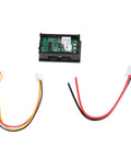 Dual LED Voltmeter Ammeter Panel Meter For Electronics Projects Up To 50A with wires and connectors displayed