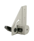 Beefy 90 Degree Right Hand Pivot Bracket Assembly With T Handle Built For Heavy Duty Motion In Projects Includes Pivot Nub Shoulder Bolt And Nylon Thrust Washers High Load Capacity, gray metal pivot bracket with black T handle