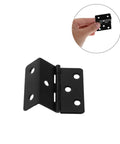 Three Fold Straight Corner Iron Hinges For Wood Cabinets And Boxes, Vintage Style, Six Hole Mount, Folded Iron Build