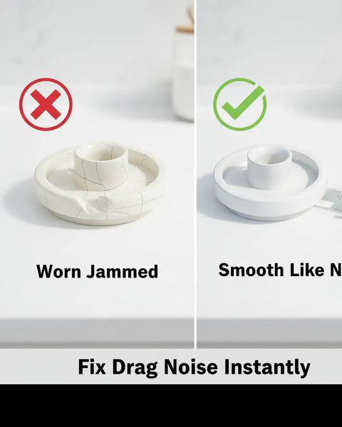 Replacement Dishwasher Roller And Bracket Kit Four Pack For Smooth Gliding Easy Install with new and worn rollers comparison.