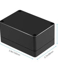 Front view of Two Pack Waterproof ABS Project Box Enclosure IP65 Plastic Junction Case for Electronics 3.94 by 2.68 by 1.97 inch.