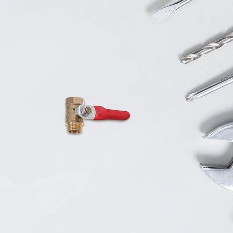 Heavy Duty Copper Ball Valve 6 Pack Built Tough NPT Thread Female To Male Connector with red lever for easy shut off.