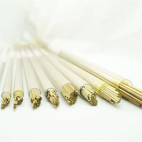 100 Pcs Multi Hole Brass Copper Tube For EDM Drilling Machine Wire Cutting Accessories Pro Grade Slow Running Electrodes Consumables 0.3mm X 400mm Durable Corrosion Resistant High Strength Tubes