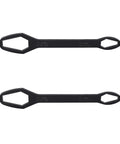 Double End Self Tightening Wrench Set For 8 To 22mm 2 Piece Handy Tool Kit For Quick Nut Gripping No Slip Clamp Easy Home Repair Durable Black Finish