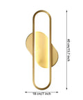 Badass Modern Wall Sconce Lights For Indoor And Outdoor Copper Creative Wall Lamp Set Living Room Bedroom Decor Up Down Led Vanity Fixture Pair, 40cm tall, gold design.