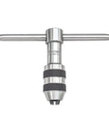 T-Handle Tap Wrench For Holding Taps, Drills, Reamers And Small Tools, 1/4-1/2 Inch Capacity, front view on white background