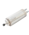 Kickass 1.5KW Water Cooled CNC Spindle Motor With ER11 Collet Kit showing sleek silver casing and cooling ports for CNC projects.