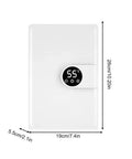 Wall Mounted Tankless Electric Water Heater Delivers Killer Hot Shower Flow With 5500 Watt Output Plus Drip Free Safety Guard, white design.