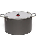 Group Camping Cook Set For Four Plus With Dual Handle 5.3L Hard Anodized Pot And 3.2L Nonstick Sauce Pan Including Strainer Lids