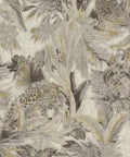 Top Shelf Tropical Nature Landscape Wall Coverings With Warm Beige And Brown Hues Lightly Textured Nonwoven Wallpaper featuring intricate jungle foliage.