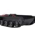 Lightweight Shock Absorbing Plastic Tank Chassis With 130 Motor shown from side view, ideal for DIY robot projects, flexible and durable design