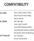 Compatibility chart for Front And Rear Brake Pads With BR32 Steel Backplate For Rad City 5 Plus RadRover 6 Plus Lectric XP Trike