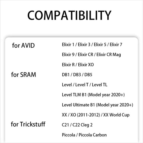 Compatibility chart for Front And Rear Brake Pads With BR32 Steel Backplate For Rad City 5 Plus RadRover 6 Plus Lectric XP Trike