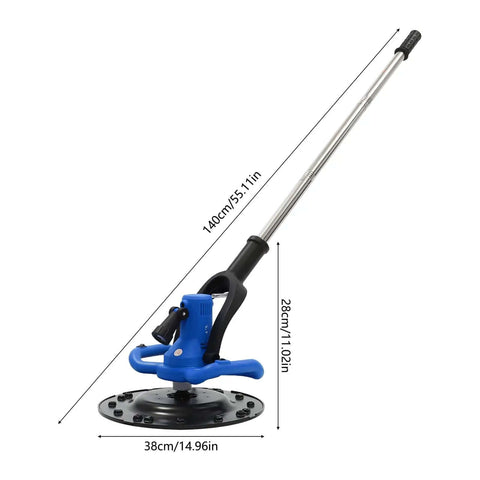 Powerful 1680W Electric Concrete Polishing Machine With Extension Rod and 90 Degree Trowel Head Three Handle Design