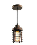Three Pack Rustic Pendant Lights With Mini Metal Cage Shades In Bronze Finish Industrial Vibe Edison Style Hanging Fixtures