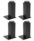 Adjustable Aluminum Cabinet Feet Set 4 Pieces Furniture Leg Supports For Cabinets Sofas And More Anti Rust Durable Base With 100mm And 120mm Black