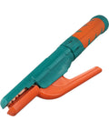 Durable 800 Amp Welding Stinger Electrode Clamp With Ergonomic Curved Handle for heavy duty metal work use.