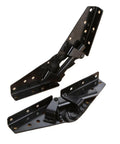 Iron Adjustable 3-Position Sofa Bed Angle Hinge Set For Easy Conversion, Beefy Shutter Style Hinges With Screws, 2 Pack, Black Finish