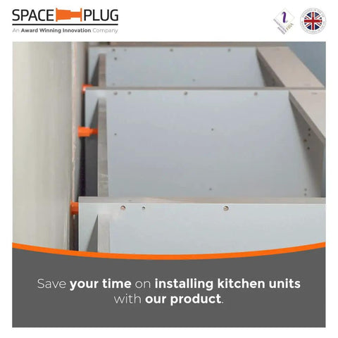 Heavy Duty Adjustable Furniture Spacers Extra Large 45 To 80 Mm Gap 100 Pack Bold Orange Plastic Shims For Kitchen Cabinets installation.