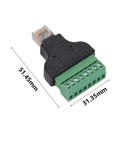 4 Pack RJ45 Screw Terminal Adapter Blocks For Ethernet Networks RJ45 Male To 8 Pin Connector 8P8C To 8 Pin Terminal
