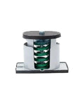 Heavy Duty Spring Loaded Vibration Dampers For Hvac Systems, green spring loaded mount with rubber base for equipment isolation.
