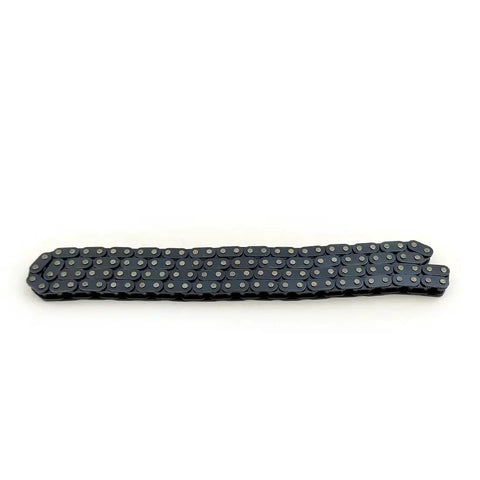 Beefed-Up Heavy-Duty Double-Strand Roller Chain For Machinery Steel Drive Chain 2 Pack T8F 124 Links on white background