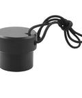 Black Scuba DIN Tank Valve Dust Plug Cap Protector with cord, durable plastic steel, rust resistant, easy to install
