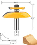 Three Piece Router Bit Set With Half Inch Shank For Round Over Cove And Raised Panel Cabinet Door Bits Rail And Stile Milling Pro Grade Carbide
