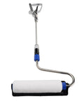 Electric Paint Roller Plays Nice With Your Airless Sprayer For Auto Dispensing And Smooth As Butter Coats Built Tough With Aluminum For Stress Free Wall Projects. Stainless steel attachment with white roller.