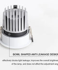 Top Notch Led Recessed Downlight Featuring Adjustable Angle And High Cri 98 For A Really Bright Look heavy duty aluminum bowl-shaped anti-leak design spotlight