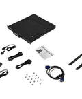 Top Tier Heavy Duty 17 Inch Rack Mount KVM Console Drawer With VGA And USB Ports For Any Switch 1U Height Server Rack Monitor 1280X1024 LCD components