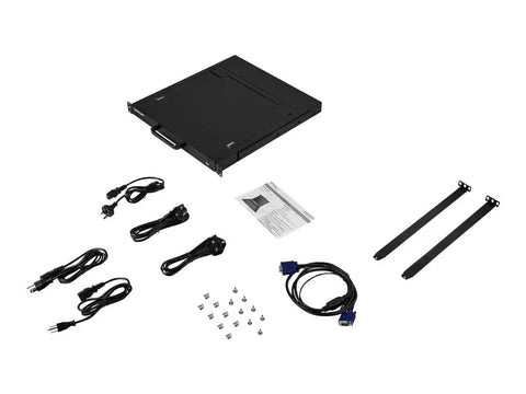 Top Tier Heavy Duty 17 Inch Rack Mount KVM Console Drawer With VGA And USB Ports For Any Switch 1U Height Server Rack Monitor 1280X1024 LCD components