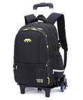 Durable Waterproof Rolling Backpack For Boys Ideal For Elementary And Middle School Students With Wheel Trolley And Removable Compartments