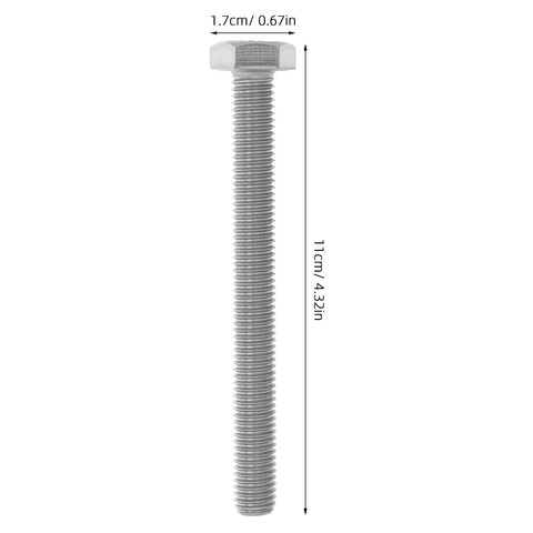 Beefy Heavy Duty Stainless Steel Hex Bolts Nut And Bolt Kit M10x10mm Fully Threaded Hex Cap Screws With Flat And Lock Washers For DIY And Outdoor Use With Vibration Protection Four Sets Included, M10 x 11cm bolt