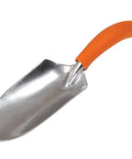 No-Blister Garden Trowel With Aluminum Body, Curved Ergonomic Design, Beveled Edge, Cushioned Grip Handle, One Piece Solid Alloy.